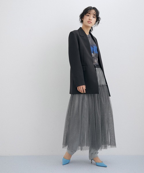 PROVOKE （プロヴォーク）の「【PROVOKE for ADAM ET ROPE'】innocent skirt（スカート・レディース・シルバー/ブラック・FREE）」の7枚目の写真