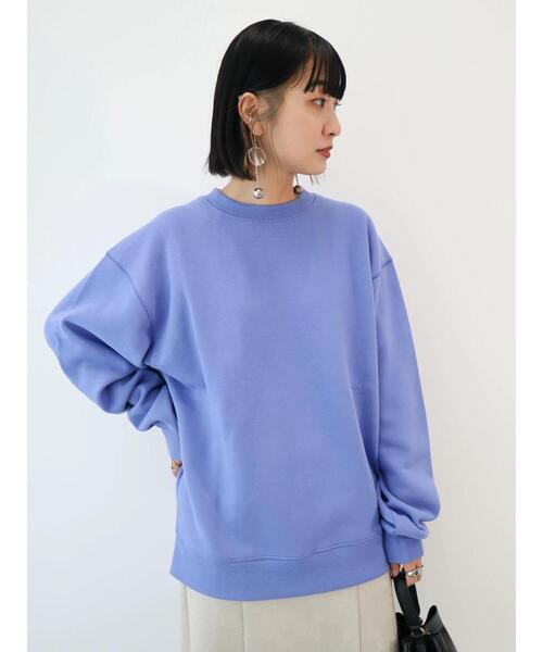 Green Parks(グリーンパークス)の「裏起毛オーバーサイズクループルオーバー(スウェット・レディース・パープル/ライトグレー/ピンク/アイボリー/ブラック・FREE)」の10枚目の写真