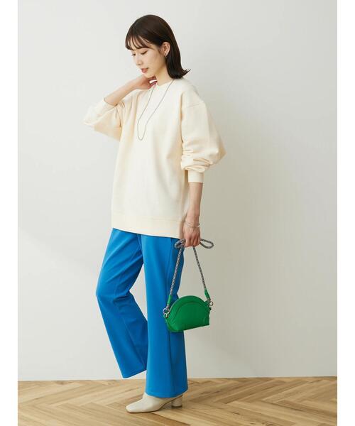 Green Parks(グリーンパークス)の「裏起毛オーバーサイズクループルオーバー(スウェット・レディース・パープル/ライトグレー/ピンク/アイボリー/ブラック・FREE)」の12枚目の写真