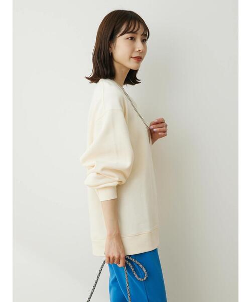 Green Parks(グリーンパークス)の「裏起毛オーバーサイズクループルオーバー(スウェット・レディース・パープル/ライトグレー/ピンク/アイボリー/ブラック・FREE)」の15枚目の写真