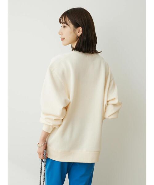 Green Parks(グリーンパークス)の「裏起毛オーバーサイズクループルオーバー(スウェット・レディース・パープル/ライトグレー/ピンク/アイボリー/ブラック・FREE)」の16枚目の写真