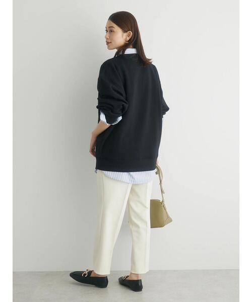 Green Parks(グリーンパークス)の「裏起毛オーバーサイズクループルオーバー(スウェット・レディース・パープル/ライトグレー/ピンク/アイボリー/ブラック・FREE)」の20枚目の写真