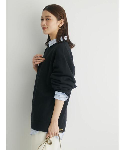 Green Parks(グリーンパークス)の「裏起毛オーバーサイズクループルオーバー(スウェット・レディース・パープル/ライトグレー/ピンク/アイボリー/ブラック・FREE)」の22枚目の写真