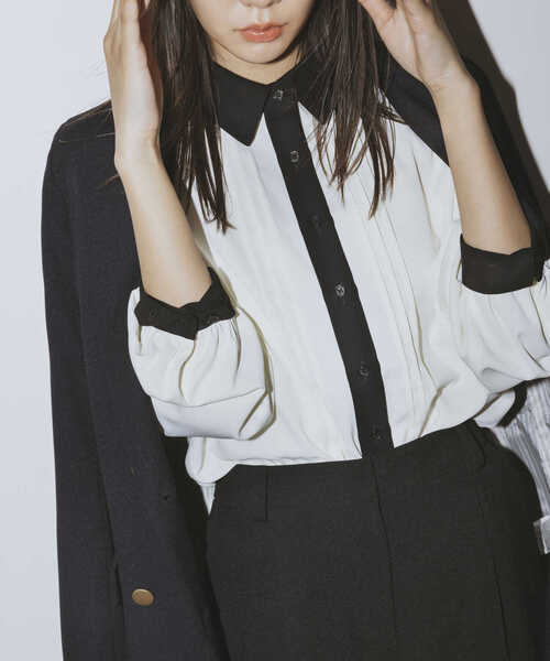 N.（N. Natural Beauty Basic）（エヌエヌナチュラルビューティーベーシック）の「◆ピンタックとろみシャツブラウス（シャツ/ブラウス・レディース・ベージュ/ピンク/オフホワイト・MEDIUM）」の19枚目の写真