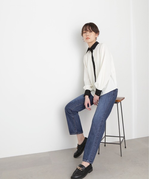 N.（N. Natural Beauty Basic）（エヌエヌナチュラルビューティーベーシック）の「◆ピンタックとろみシャツブラウス（シャツ/ブラウス・レディース・ベージュ/ピンク/オフホワイト・MEDIUM）」の5枚目の写真