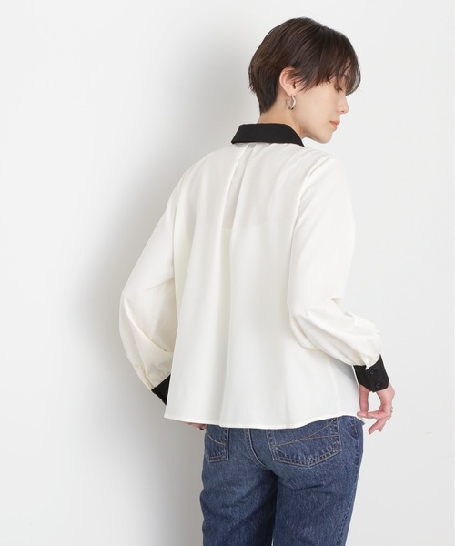 N.（N. Natural Beauty Basic）（エヌエヌナチュラルビューティーベーシック）の「◆ピンタックとろみシャツブラウス（シャツ/ブラウス・レディース・ベージュ/ピンク/オフホワイト・MEDIUM）」の14枚目の写真