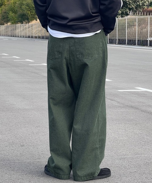 kutir（クティール）の「ワイドバルーンカラーデニム（デニムパンツ・メンズ・ブラウン/グリーン・SMALL/MEDIUM/LARGE）」の13枚目の写真