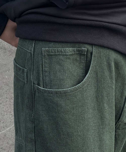 kutir（クティール）の「ワイドバルーンカラーデニム（デニムパンツ・メンズ・ブラウン/グリーン・SMALL/MEDIUM/LARGE）」の19枚目の写真