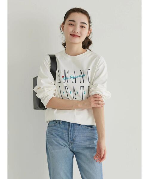 AMERICAN HOLIC（アメリカンホリック）の「刺繍ロゴカットプルオーバー（Tシャツ/カットソー・レディース・ライトグレー/オレンジ/オフホワイト・M/L）」の17枚目の写真