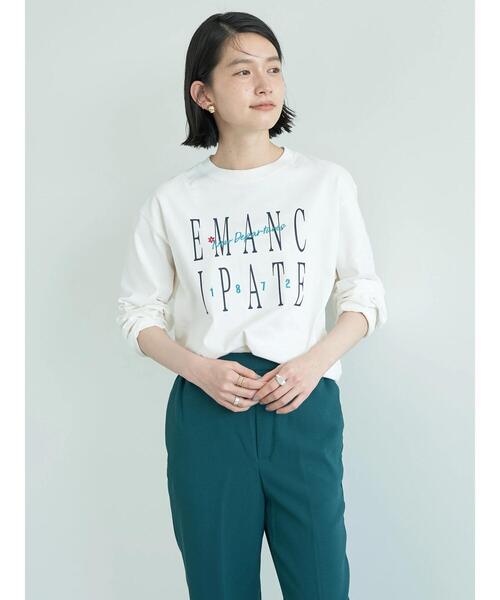 AMERICAN HOLIC（アメリカンホリック）の「刺繍ロゴカットプルオーバー（Tシャツ/カットソー・レディース・ライトグレー/オレンジ/オフホワイト・M/L）」の18枚目の写真