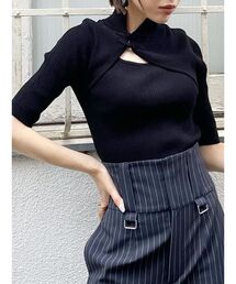 MURUA | チャイナタイトハーフニット(ニット/セーター)