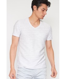 ZERO by TORNADO MART∴ストームタック天竺ボーダー半袖カットソー