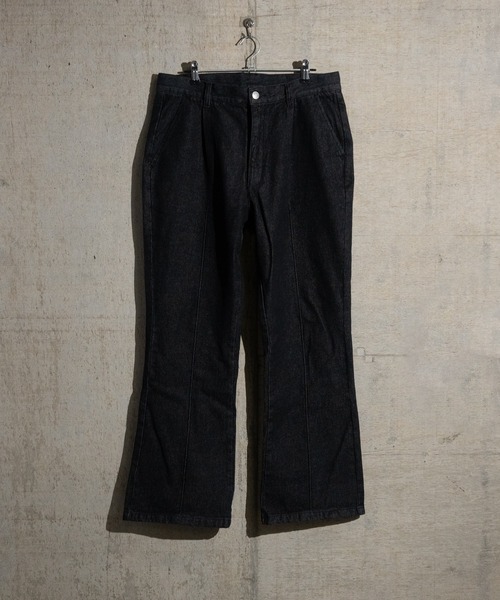 JOHN'S CLOSET(ジョンズクローゼット)の「【i】12ozデニム ピンタックフレアパンツ(デニムパンツ・メンズ・ケミカルウォッシュ/ブラック系その他/ブラック/インディゴブルー/ライトブルー・LARGE/X-LARGE/MEDIUM)」の13枚目の写真