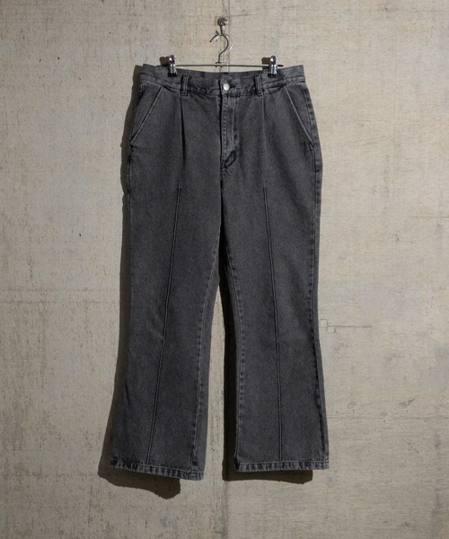 JOHN'S CLOSET(ジョンズクローゼット)の「【i】12ozデニム ピンタックフレアパンツ(デニムパンツ・メンズ・ケミカルウォッシュ/ブラック系その他/ブラック/インディゴブルー/ライトブルー・LARGE/X-LARGE/MEDIUM)」の15枚目の写真