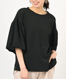 バルーンスリーブジャガードプルオーバー