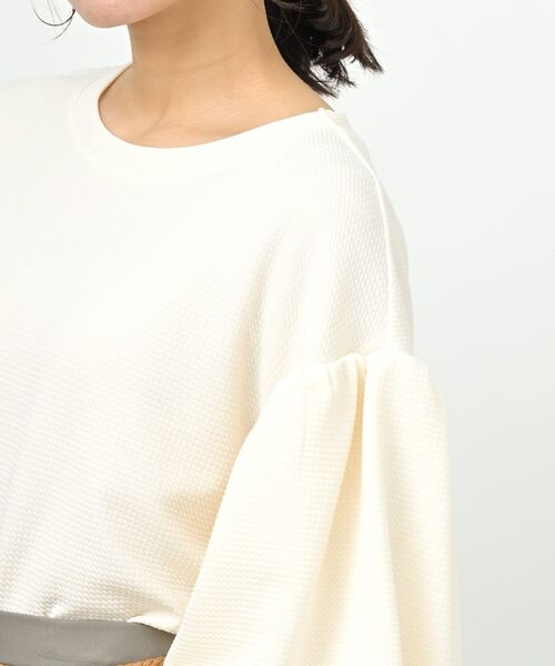 rps(アールピーエス)の「バルーンスリーブジャガードプルオーバー(Tシャツ/カットソー・レディース・オフホワイト/ダークグリーン/グレイッシュベージュ/ブラック・フリー)」の17枚目の写真