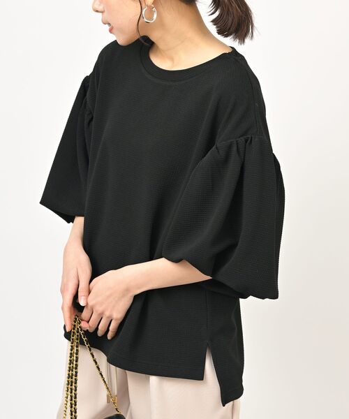 rps(アールピーエス)の「バルーンスリーブジャガードプルオーバー(Tシャツ/カットソー・レディース・オフホワイト/ダークグリーン/グレイッシュベージュ/ブラック・フリー)」の14枚目の写真