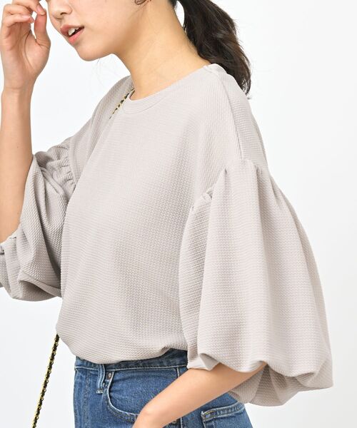 rps(アールピーエス)の「バルーンスリーブジャガードプルオーバー(Tシャツ/カットソー・レディース・オフホワイト/ダークグリーン/グレイッシュベージュ/ブラック・フリー)」の19枚目の写真