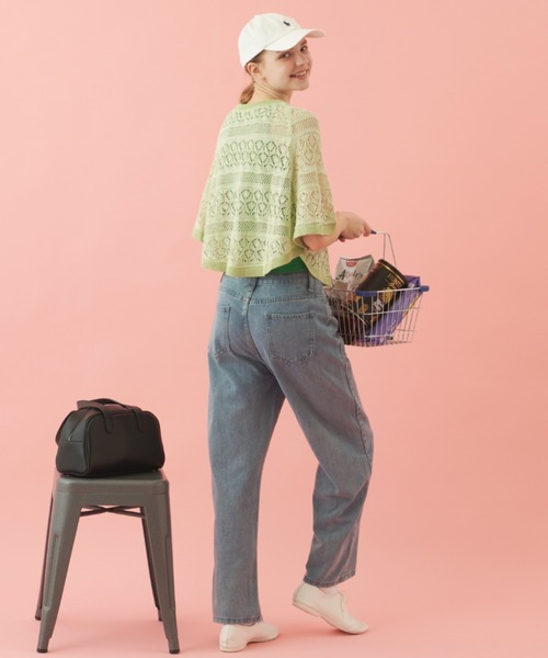 MERLOT（メルロー）の「クロシェ編みニットポンチョ（その他トップス・レディース・イエロー/ライトグリーン/ピンク・FREE）」の15枚目の写真