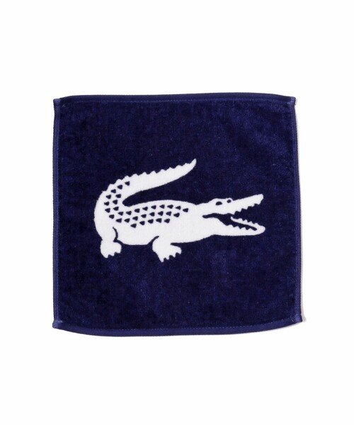 BEAMS BOY(ビームスボーイ)の「LACOSTE / タオルハンカチ(ハンカチ/ハンドタオル・レディース・ホワイト/ネイビー・ONE SIZE)」の2枚目の写真