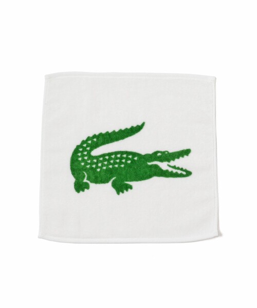 BEAMS BOY(ビームスボーイ)の「LACOSTE / タオルハンカチ(ハンカチ/ハンドタオル・レディース・ホワイト/ネイビー・ONE SIZE)」の1枚目の写真