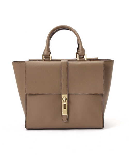 N.（N. Natural Beauty Basic）（エヌエヌナチュラルビューティーベーシック）の「ひねり金具ベルトデザイントートバッグ（トートバッグ・レディース・ブラック/ベージュ・ﾌﾘ-）」の3枚目の写真