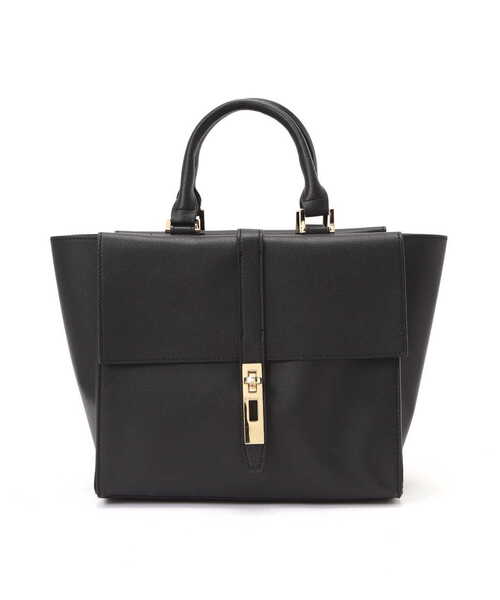 N.（N. Natural Beauty Basic）（エヌエヌナチュラルビューティーベーシック）の「ひねり金具ベルトデザイントートバッグ（トートバッグ・レディース・ブラック/ベージュ・ﾌﾘ-）」の4枚目の写真