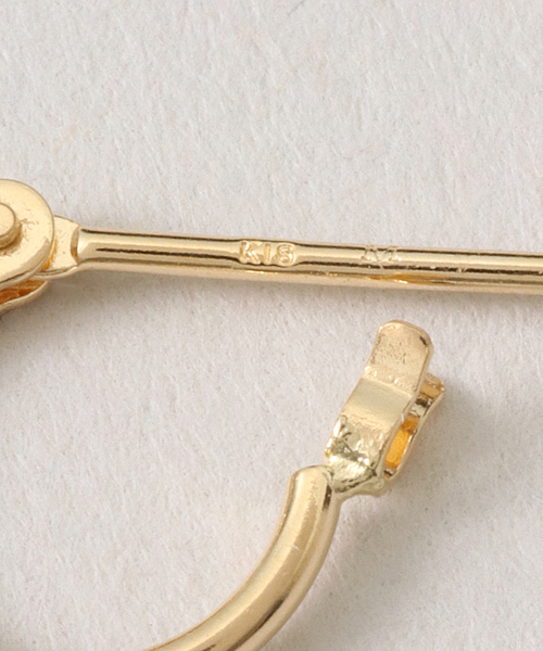 VERMEIL par iena（ヴェルメイユパーイエナ）の「【MARIHA/マリハ】ネガイゴト フープピアス SSS シャイン（ピアス（両耳用）・レディース・ゴールド・FREE）」の6枚目の写真