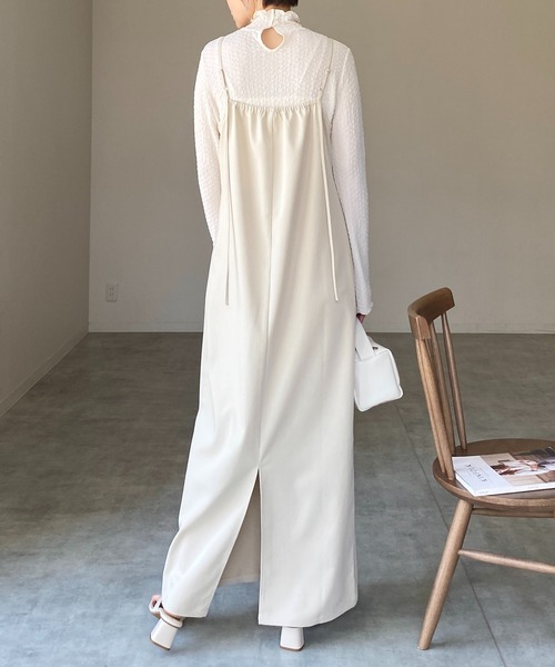 ウォークオブシェイム　ロングワンピース　Aライン　ミリタリー　ウエストワーク GGスライダーオフショルロングワンピース｜ジェイダの通販