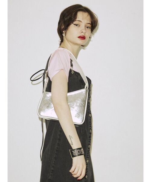 jouetie（ジュエティ）の「パイピングアシメワンハンドルBAG（ハンドバッグ・レディース・ブラック/シルバー/ブルー・FREE）」の11枚目の写真