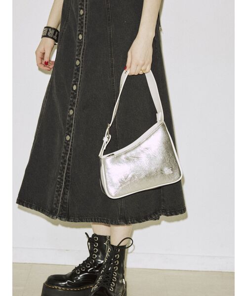 jouetie（ジュエティ）の「パイピングアシメワンハンドルBAG（ハンドバッグ・レディース・ブラック/シルバー/ブルー・FREE）」の13枚目の写真