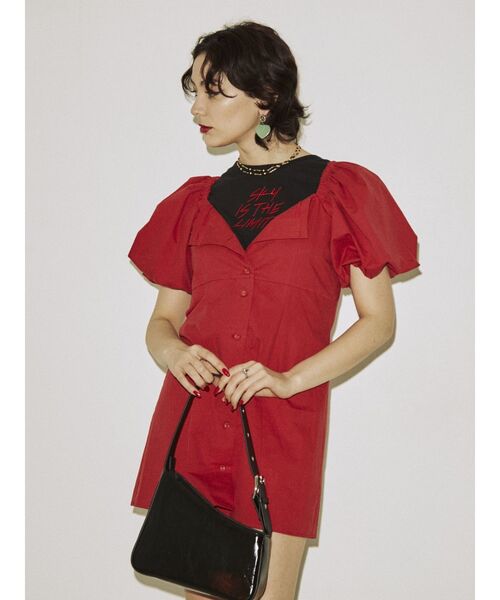 jouetie（ジュエティ）の「パイピングアシメワンハンドルBAG（ハンドバッグ・レディース・ブラック/シルバー/ブルー・FREE）」の14枚目の写真