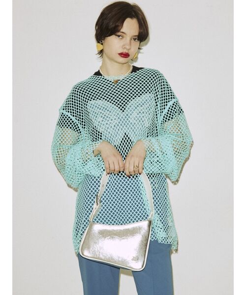 jouetie（ジュエティ）の「パイピングアシメワンハンドルBAG（ハンドバッグ・レディース・ブラック/シルバー/ブルー・FREE）」の17枚目の写真