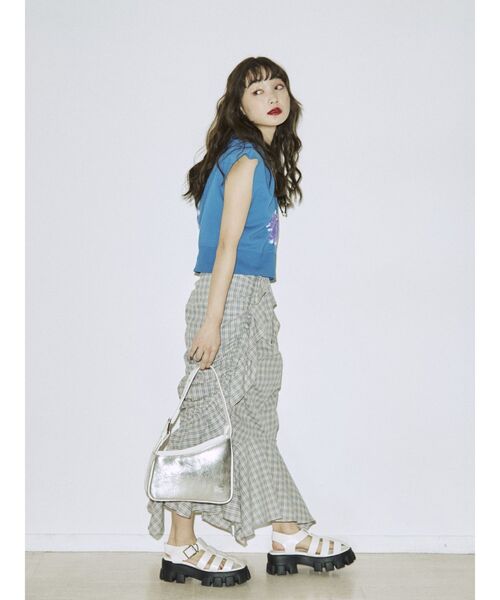 jouetie（ジュエティ）の「パイピングアシメワンハンドルBAG（ハンドバッグ・レディース・ブラック/シルバー/ブルー・FREE）」の20枚目の写真