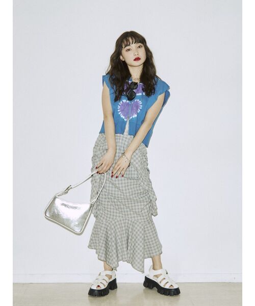 jouetie（ジュエティ）の「パイピングアシメワンハンドルBAG（ハンドバッグ・レディース・ブラック/シルバー/ブルー・FREE）」の21枚目の写真