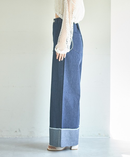 Kastane(カスタネ)の「【サイズ展開あり】バギーデニムパンツ(デニムパンツ・レディース・インディゴブルー/ブルー・1/0)」の13枚目の写真