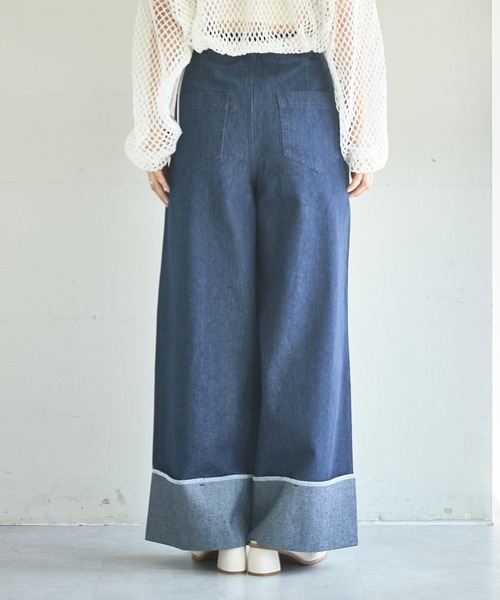 Kastane(カスタネ)の「【サイズ展開あり】バギーデニムパンツ(デニムパンツ・レディース・インディゴブルー/ブルー・1/0)」の4枚目の写真