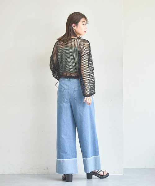 Kastane(カスタネ)の「【サイズ展開あり】バギーデニムパンツ(デニムパンツ・レディース・インディゴブルー/ブルー・1/0)」の19枚目の写真