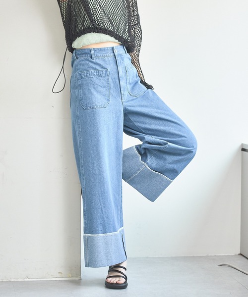 Kastane(カスタネ)の「【サイズ展開あり】バギーデニムパンツ(デニムパンツ・レディース・インディゴブルー/ブルー・1/0)」の17枚目の写真