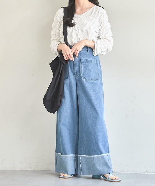 Kastane(カスタネ)の「【サイズ展開あり】バギーデニムパンツ(デニムパンツ・レディース・インディゴブルー/ブルー・1/0)」の11枚目の写真