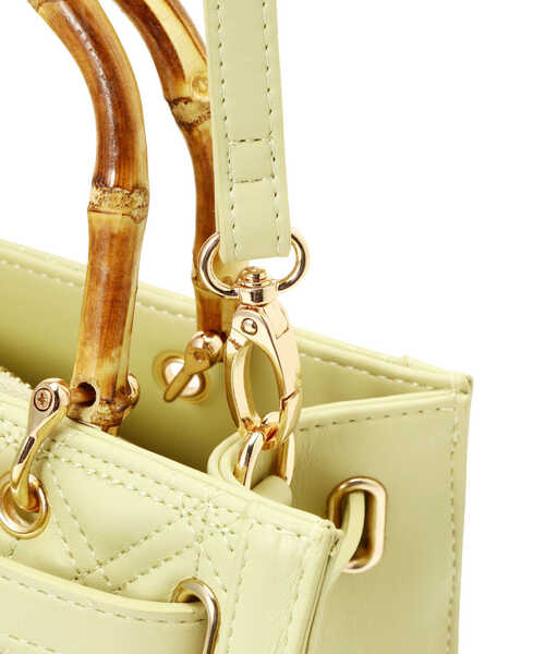 EDIT COLOGNE（エディットコロン）の「キルティングバンブーミニバッグ（ショルダーバッグ・レディース・グレー/イエロー/ブラック・ﾌﾘ-）」の7枚目の写真