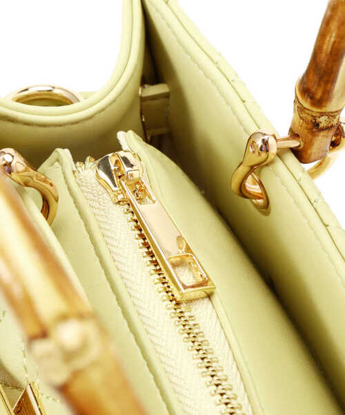 EDIT COLOGNE（エディットコロン）の「キルティングバンブーミニバッグ（ショルダーバッグ・レディース・グレー/イエロー/ブラック・ﾌﾘ-）」の5枚目の写真