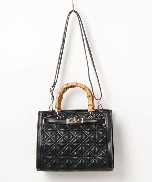 EDIT COLOGNE（エディットコロン）の「キルティングバンブーミニバッグ（ショルダーバッグ・レディース・グレー/イエロー/ブラック・ﾌﾘ-）」の14枚目の写真