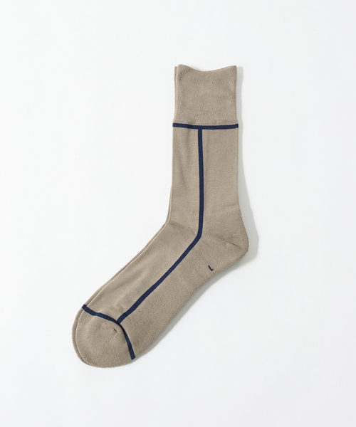 CHICSTOCKS（シックストックス）の「【CHICSTOCKS / シックストックス】LINE SOCKS（ソックス/靴下・メンズ・ダークブルー/ブラック/グレー/ホワイト×ホワイト/キャメル/ライトグレー/モスグリーン/オレンジ・FREE）」の7枚目の写真