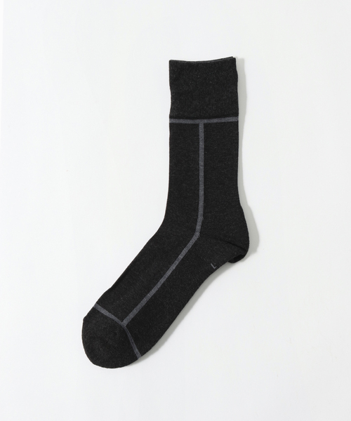 CHICSTOCKS（シックストックス）の「【CHICSTOCKS / シックストックス】LINE SOCKS（ソックス/靴下・メンズ・ダークブルー/ブラック/グレー/ホワイト×ホワイト/キャメル/ライトグレー/モスグリーン/オレンジ・FREE）」の4枚目の写真