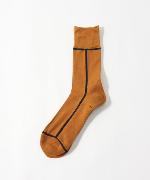 CHICSTOCKS（シックストックス）の「【CHICSTOCKS / シックストックス】LINE SOCKS（ソックス/靴下・メンズ・ダークブルー/ブラック/グレー/ホワイト×ホワイト/キャメル/ライトグレー/モスグリーン/オレンジ・FREE）」の8枚目の写真