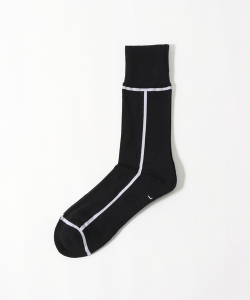 CHICSTOCKS（シックストックス）の「【CHICSTOCKS / シックストックス】LINE SOCKS（ソックス/靴下・メンズ・ダークブルー/ブラック/グレー/ホワイト×ホワイト/キャメル/ライトグレー/モスグリーン/オレンジ・FREE）」の3枚目の写真