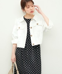 WEB限定 / 綿麻ライトショートブルゾン