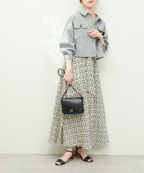 natural couture（ナチュラルクチュール）の「WEB限定 / 綿麻ライトショートブルゾン（ブルゾン・レディース・ミント/オフホワイト/ライトベージュ・FREE）」の18枚目の写真