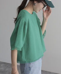 fredy emue | ツィードフリンジ半袖ブラウス(シャツ/ブラウス)